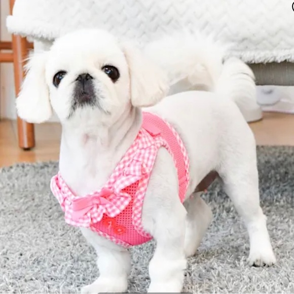 Puppia Pink Vivien Step-in Vest Dog Harness Pink